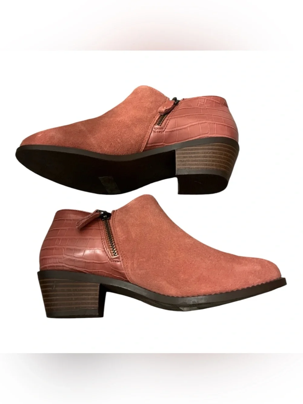 Vionic Marrisa women’s 6 pink suede zip up ankle boots